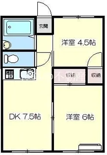 服部ハイツIII【1階】の間取り