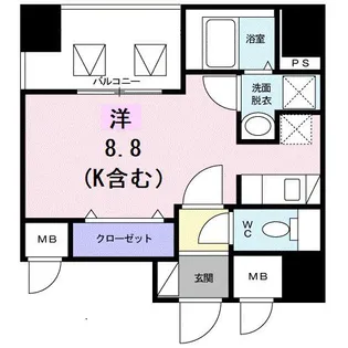 メトロポリタンコート日本橋【4階】の間取り