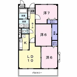 パークウインド【3階】の間取り