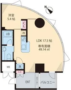 マノワール駒沢【8階】の間取り