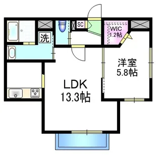 ウィステリアガーデン【2階】の間取り