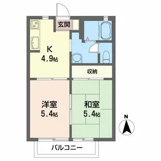 レジデンス岡ノ城【2階】の間取り