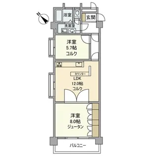 ヴィラウィスタリア【3階】の間取り