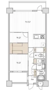 芝公園アパートメント【4階】の間取り
