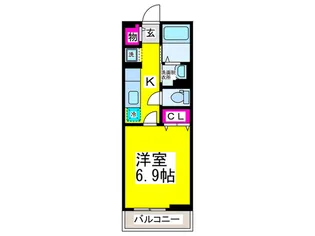 ウエストリヴァー高松北【1階】の間取り