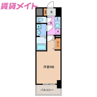 S-RESIDENCE四日市市堀木amante(アマンテ)【9階】の間取り