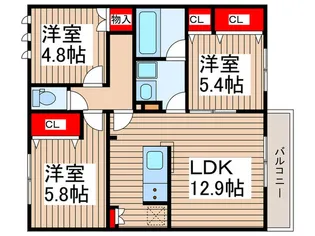 コンフォレストふじみ野【2階】の間取り