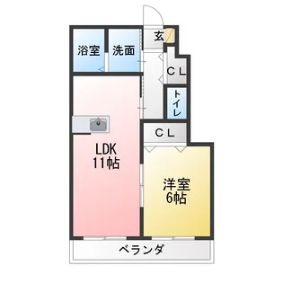 グリーンガーデンK【1階】の間取り