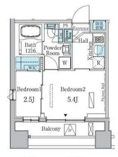 プライマル中央MINATO【4階】の間取り