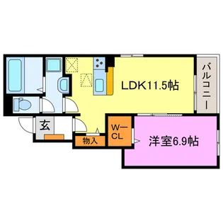 メゾン・ド・ジュネスI・II【1階】の間取り