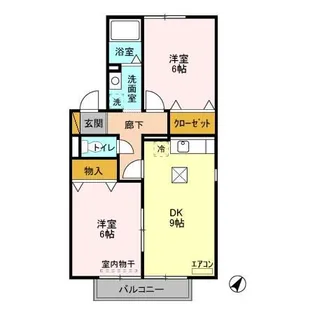 ヴィラージュ D【1階】の間取り