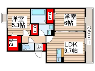 ローズガーデン A棟【2階】の間取り
