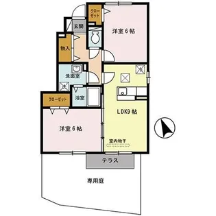 グランモアII【1階】の間取り