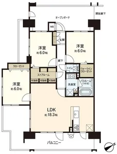ロイヤルシティビュー舟入通り【11階】の間取り