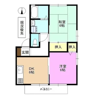 アベニューミキB【1階】の間取り