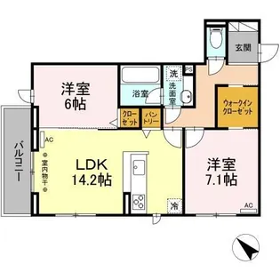 クレストヴィラ【2階】の間取り