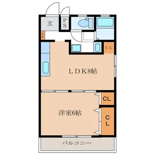 コーポ林【1階】の間取り