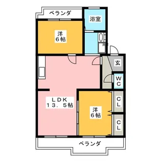 ブラウンハイツ【3階】の間取り