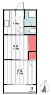 鳳州ハイツ【2階】の間取り