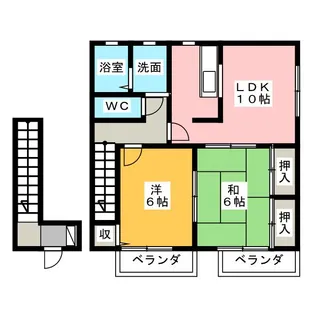 カーズコート【2階】の間取り
