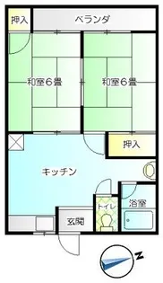 コーポ水上【1階】の間取り