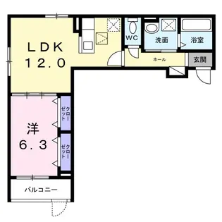 アビタ諸福【1階】の間取り