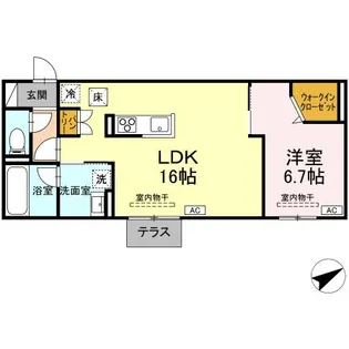 トリシア大慈寺町 A【1階】の間取り