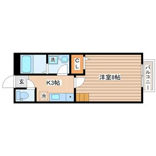 ベルグラン越路【2階】の間取り
