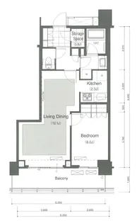 ブリリアイストタワー勝どき【14階】の間取り