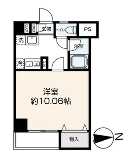 ダイロクキャッスル喜多【6階】の間取り