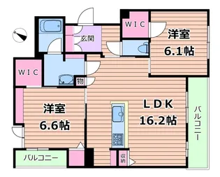 フォレナ山田東【2階】の間取り