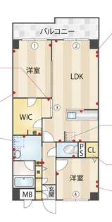 ルモントワール青葉【4階】の間取り