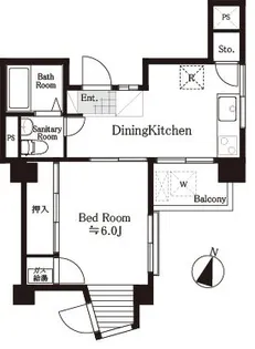 若松町ハビテーション【1階】の間取り