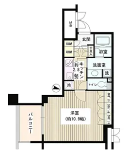 アゼリアテラス新宿【6階】の間取り