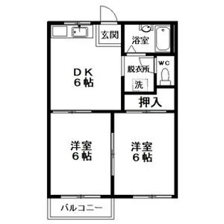 シャトー上里【2階】の間取り