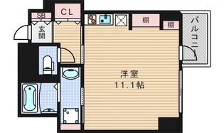 ルーセントオーデン難波【5階】の間取り