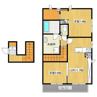 レジオンヒルIII A棟【2階】の間取り