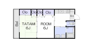 メイプルリーフ竹内【1階】の間取り
