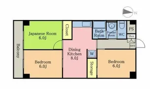 コスモプレイス北原台II【4階】の間取り