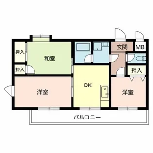 パークサイドナガソネ【2階】の間取り