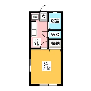 プチセゾンハラダ【1階】の間取り