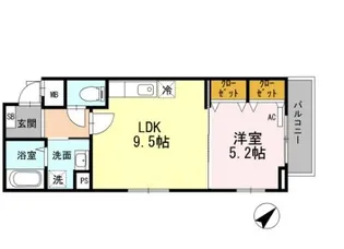 カーサ フェリーチェ西原【2階】の間取り