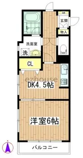 ラ・ペルラ【4階】の間取り