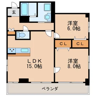 メゾン森【6階】の間取り