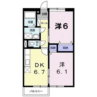 ガーデン ワイ【1階】の間取り