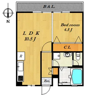 聖徳マンション【1階】の間取り