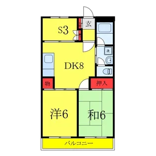 ハイツニューエイト【3階】の間取り