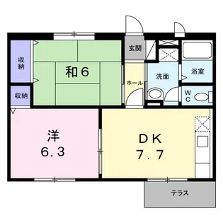 メゾンシャルマン【1階】の間取り