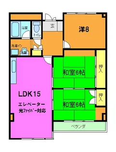 グランドパレスもと庄屋【5階】の間取り
