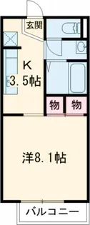 ミカーサ日永【1階】の間取り